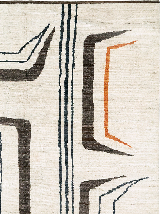 Modern Turkish Art Deco Room Size Carpet, No.33025 - Staging