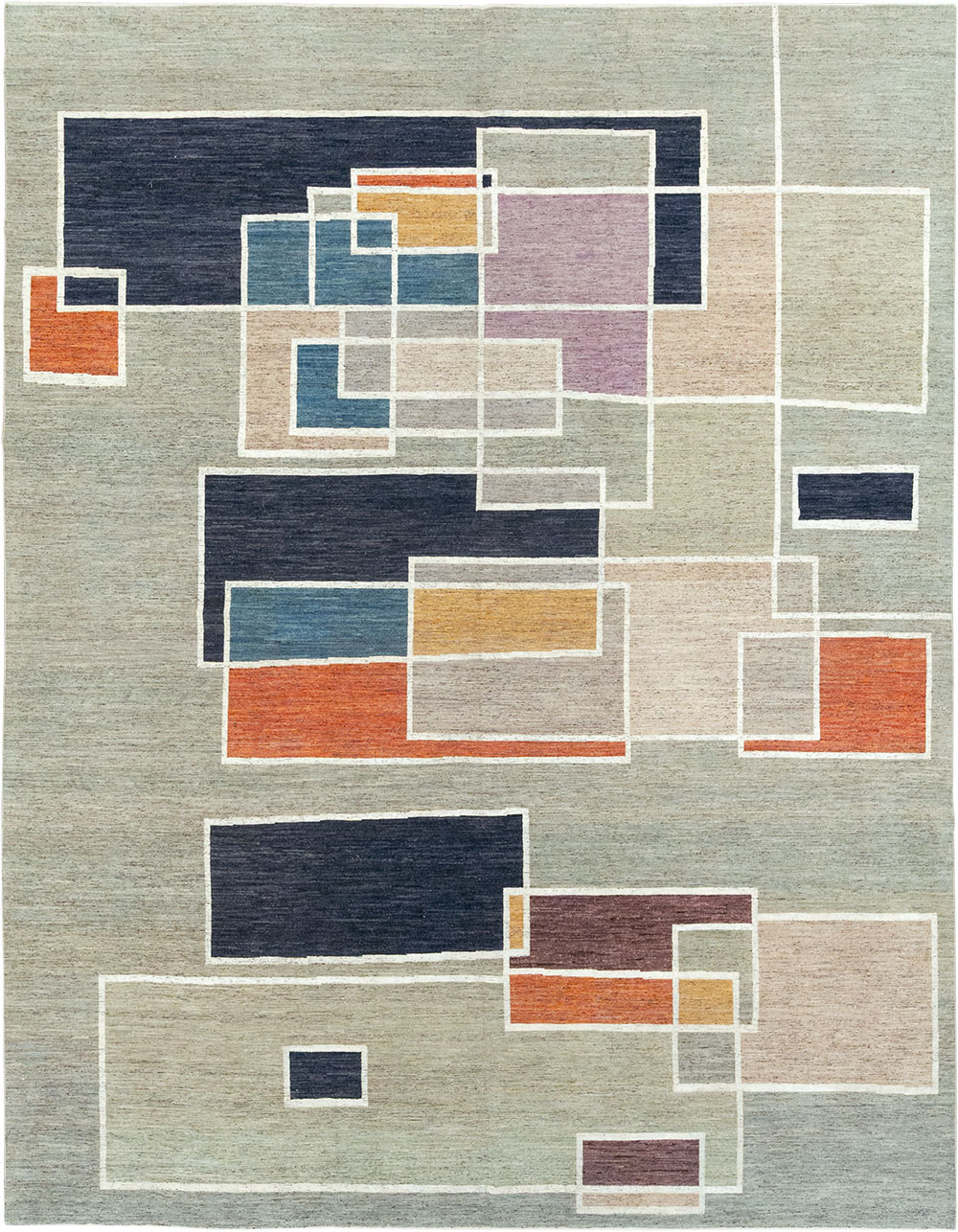 Modern East Turkestan Khotan Room Size Carpet, No.33026 - Staging