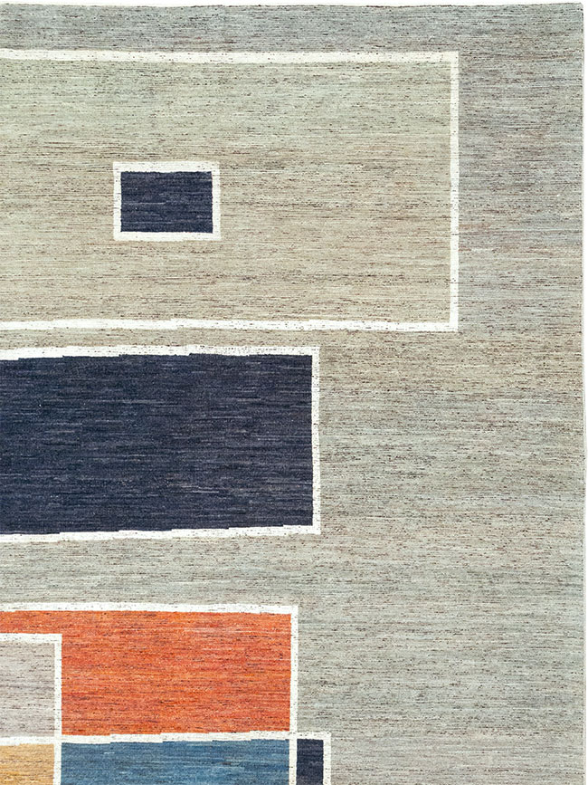 Modern East Turkestan Khotan Room Size Carpet, No.33026 - Staging