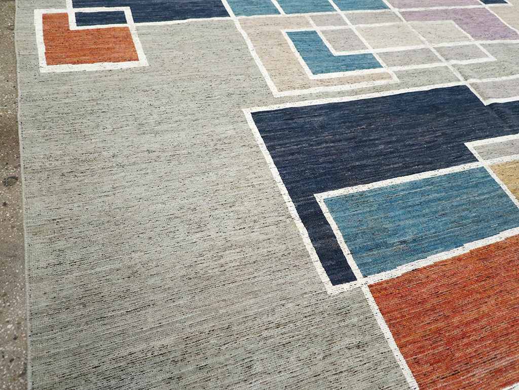 Modern East Turkestan Khotan Room Size Carpet, No.33026 - Staging