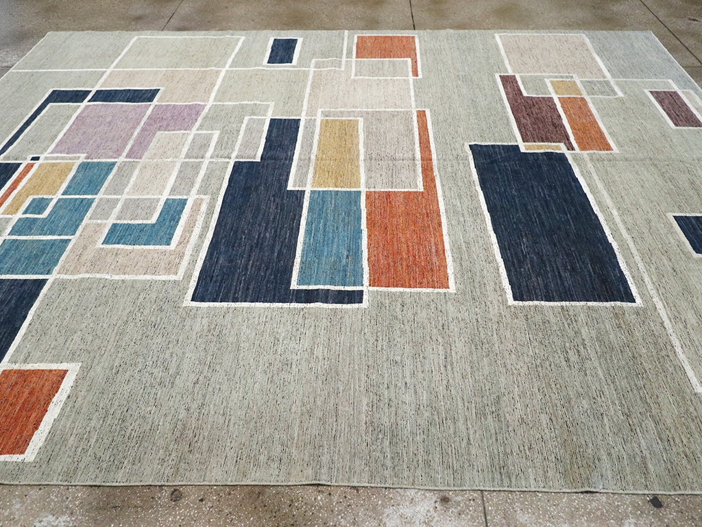 Modern East Turkestan Khotan Room Size Carpet, No.33026 - Staging