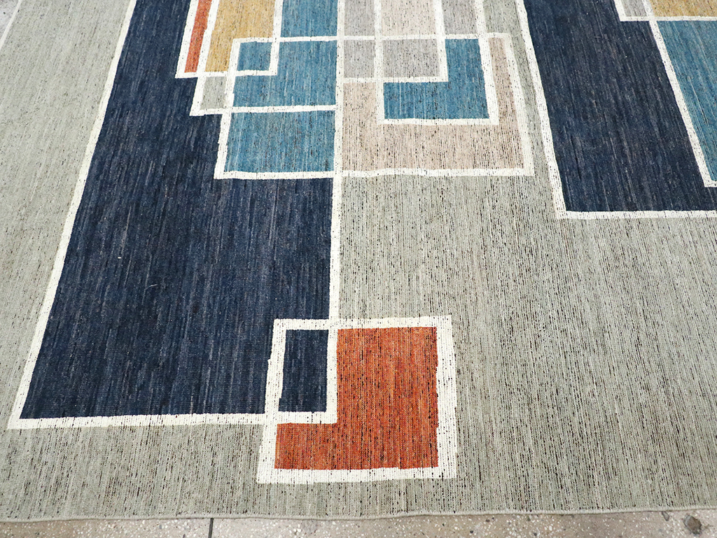 Modern East Turkestan Khotan Room Size Carpet, No.33026 - Staging