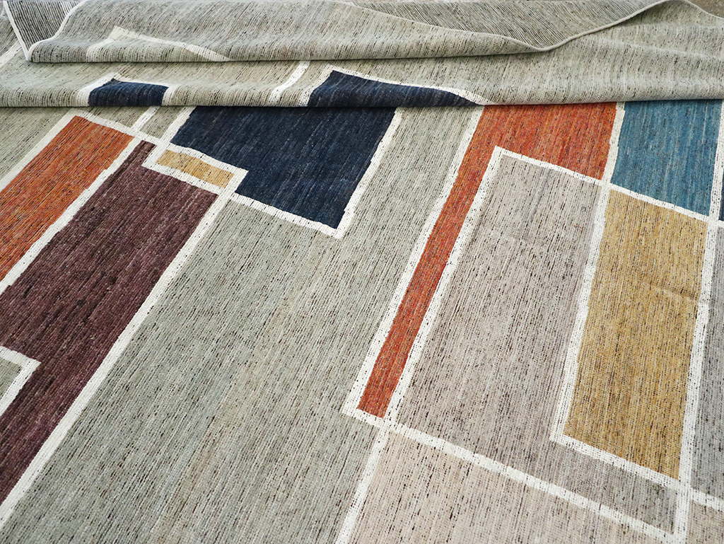 Modern East Turkestan Khotan Room Size Carpet, No.33026 - Staging