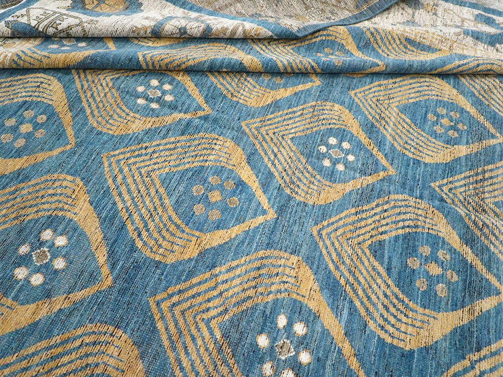 Modern East Turkestan Khotan Room Size Carpet, No.33028 - Staging