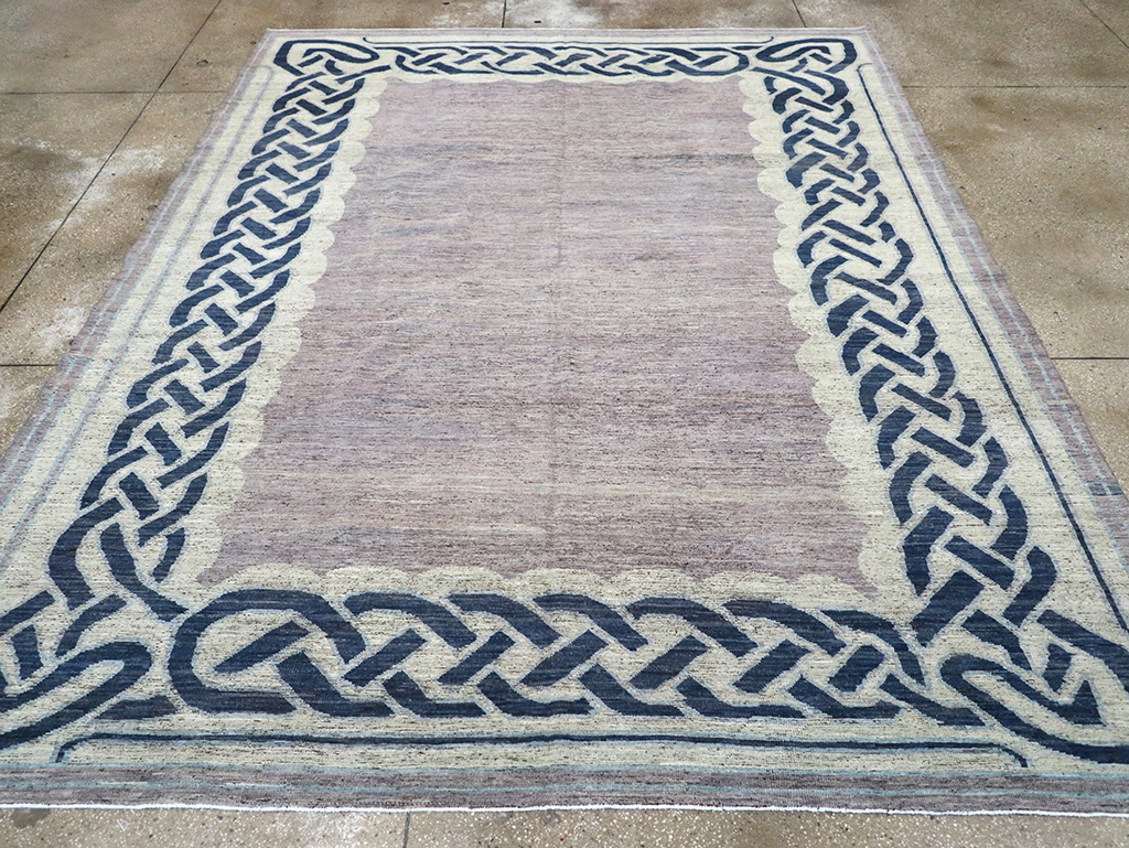 Modern East Turkestan Khotan Room Size Carpet, No.33030 - Staging