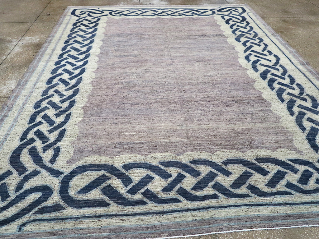 Modern East Turkestan Khotan Room Size Carpet, No.33030 - Staging