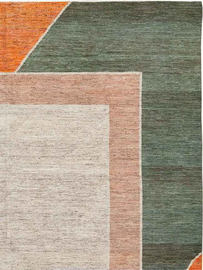 Modern East Turkestan Khotan Room Size Carpet, No.33033 - Staging