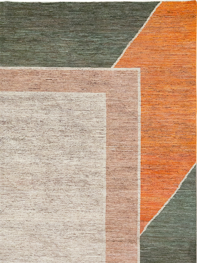 Modern East Turkestan Khotan Room Size Carpet, No.33033 - Staging