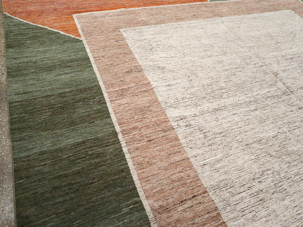 Modern East Turkestan Khotan Room Size Carpet, No.33033 - Staging