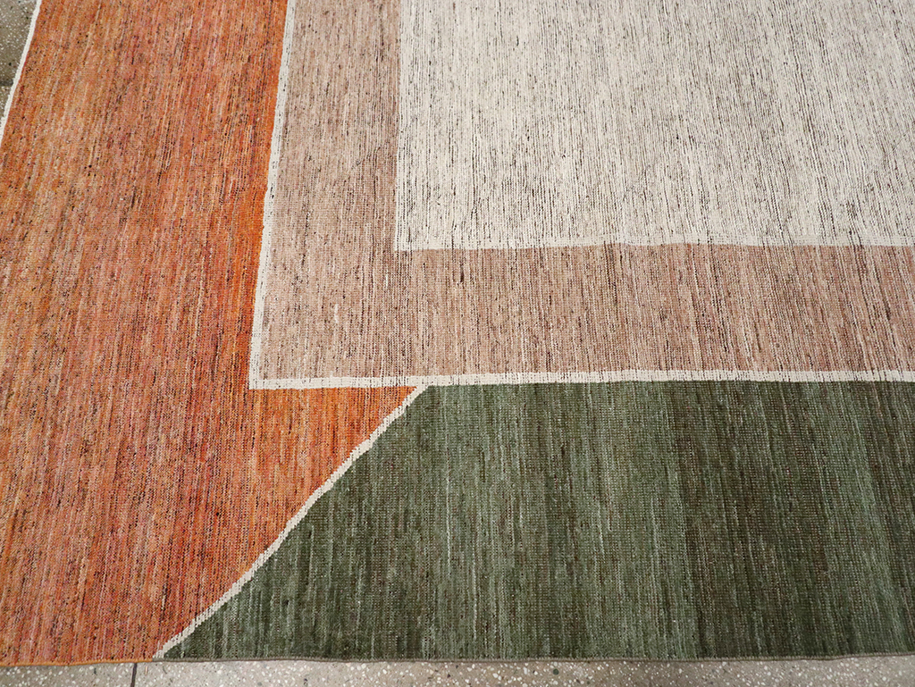 Modern East Turkestan Khotan Room Size Carpet, No.33033 - Staging