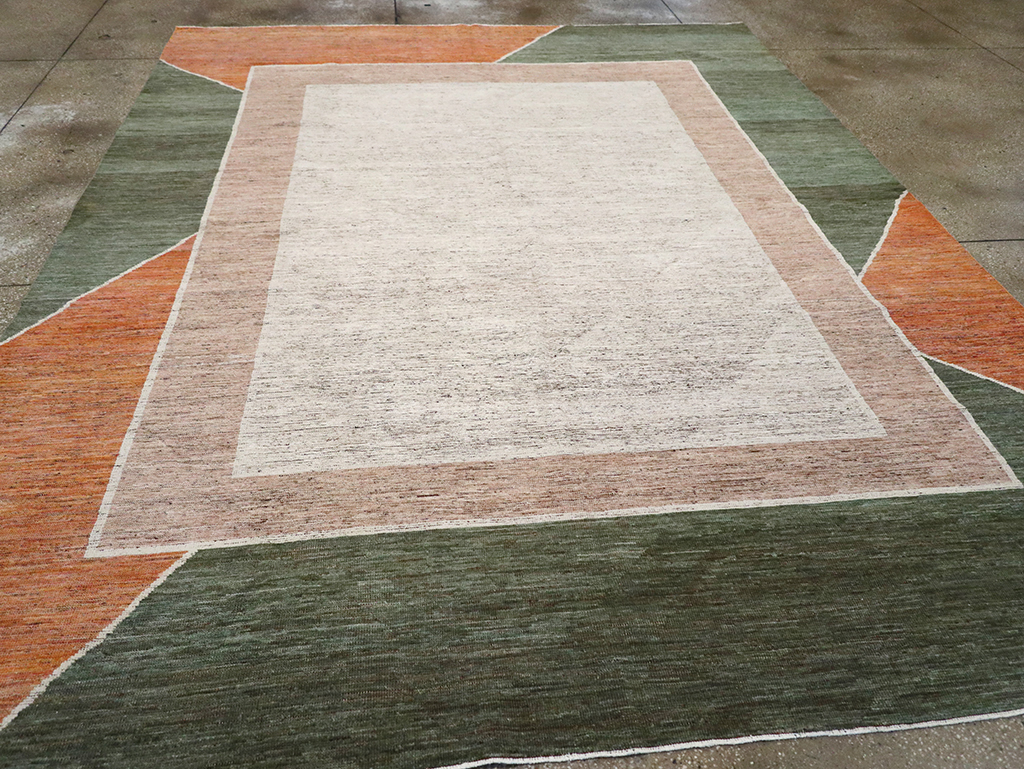 Modern East Turkestan Khotan Room Size Carpet, No.33033 - Staging