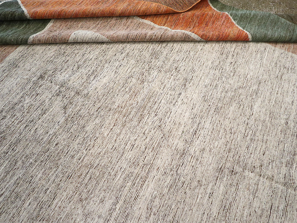 Modern East Turkestan Khotan Room Size Carpet, No.33033 - Staging