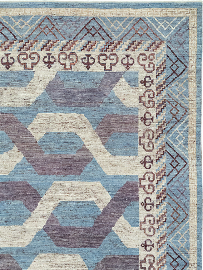Modern East Turkestan Khotan Room Size Carpet, No.33035 - Staging