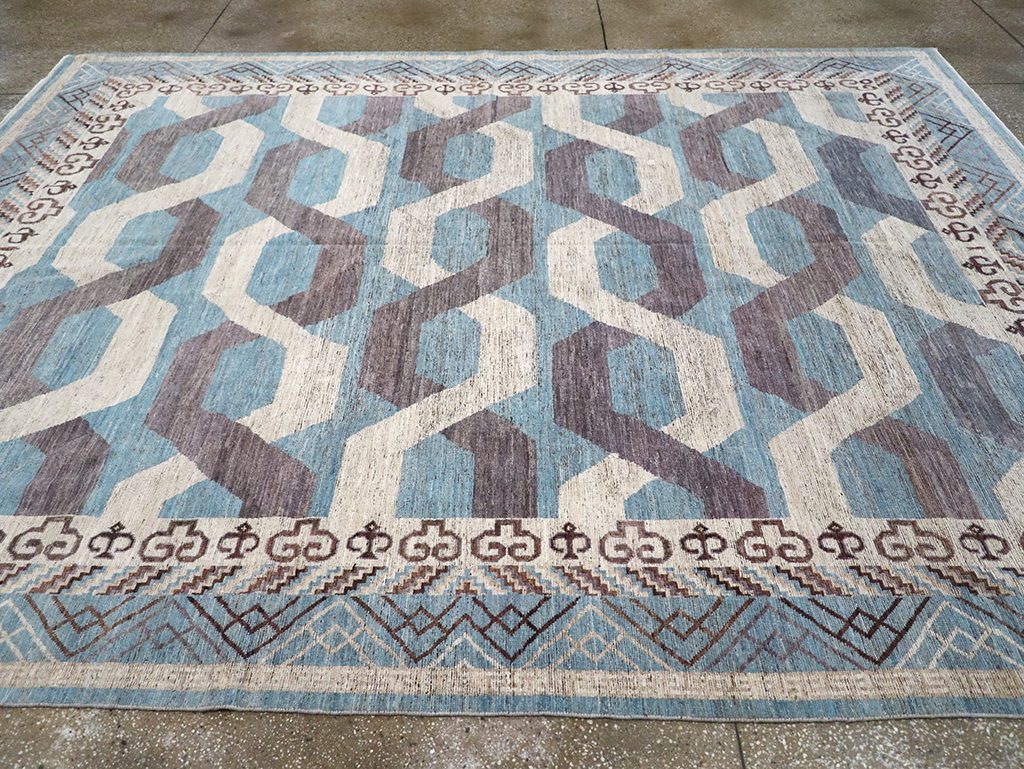Modern East Turkestan Khotan Room Size Carpet, No.33035 - Staging