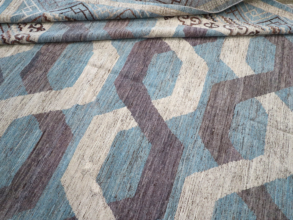 Modern East Turkestan Khotan Room Size Carpet, No.33035 - Staging