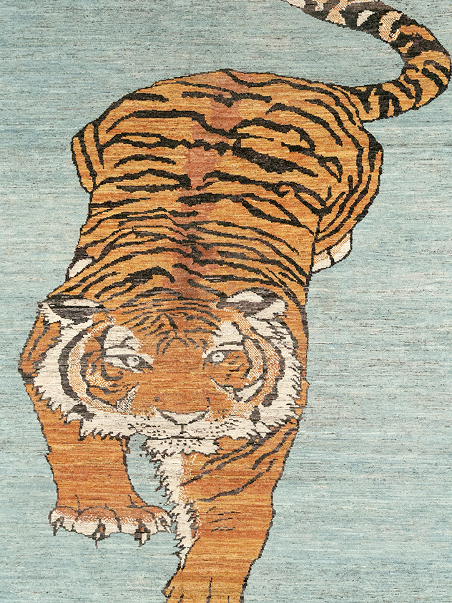 Modern East Turkestan Khotan Pictorial Room Size Carpet, No.33036 - Staging