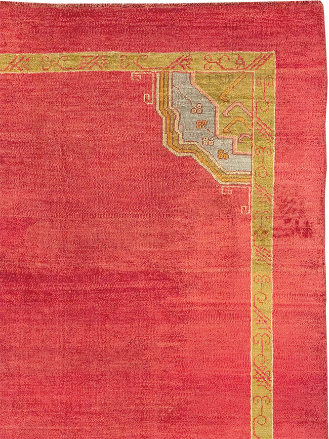 Antique Turkish Oushak Room Size Carpet, No.33037 - Staging