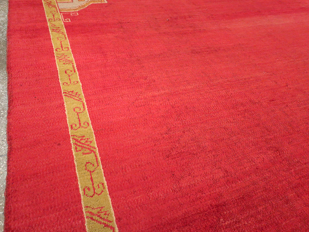 Antique Turkish Oushak Room Size Carpet, No.33037 - Staging