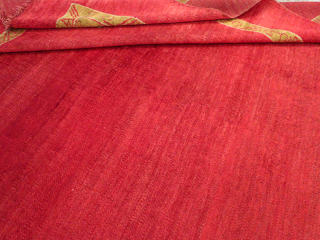 Antique Turkish Oushak Room Size Carpet, No.33037 - Staging