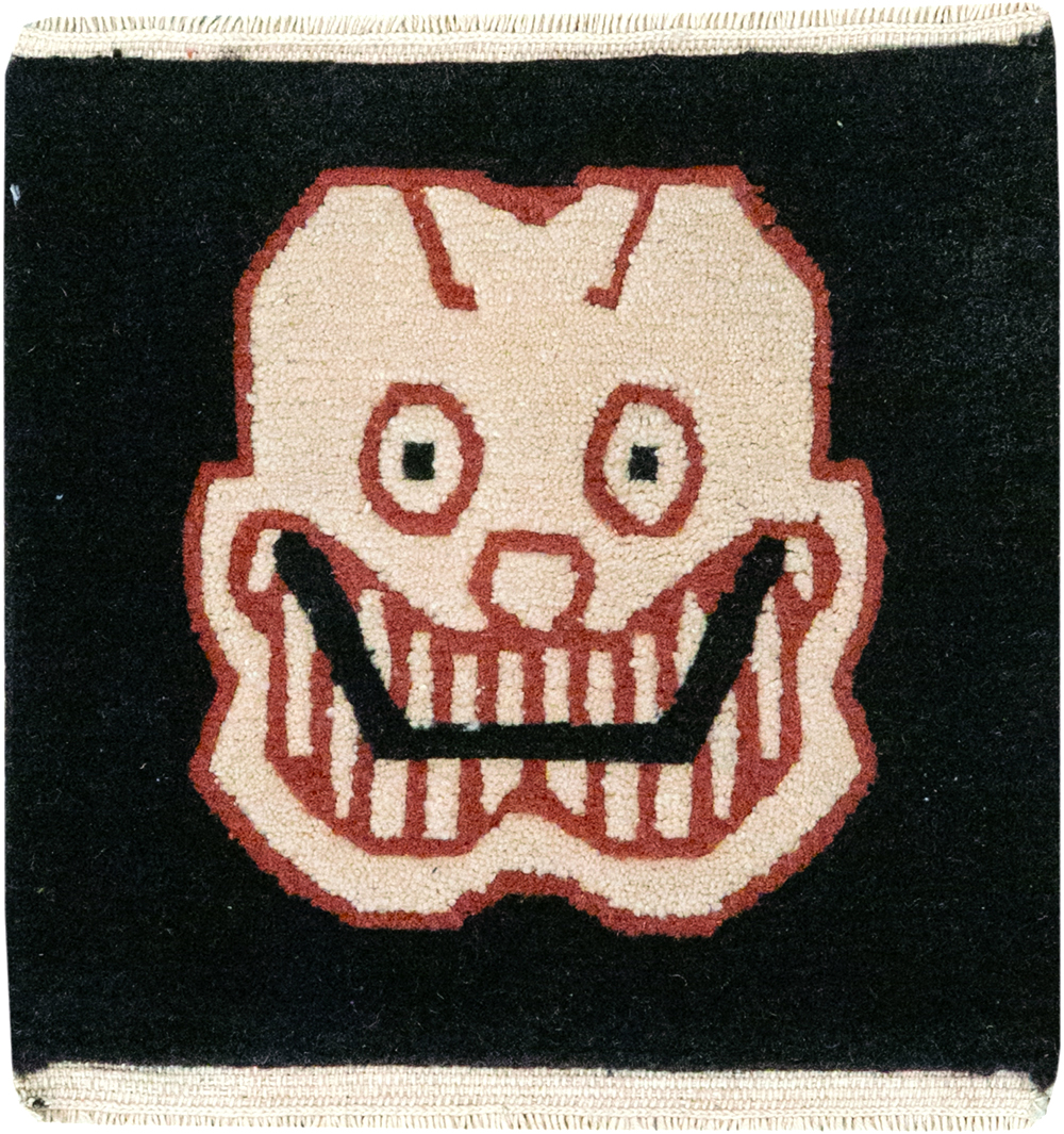 Vintage Tibetan Pictorial Rug (Pair: 2 of 2), No.33040 - Staging