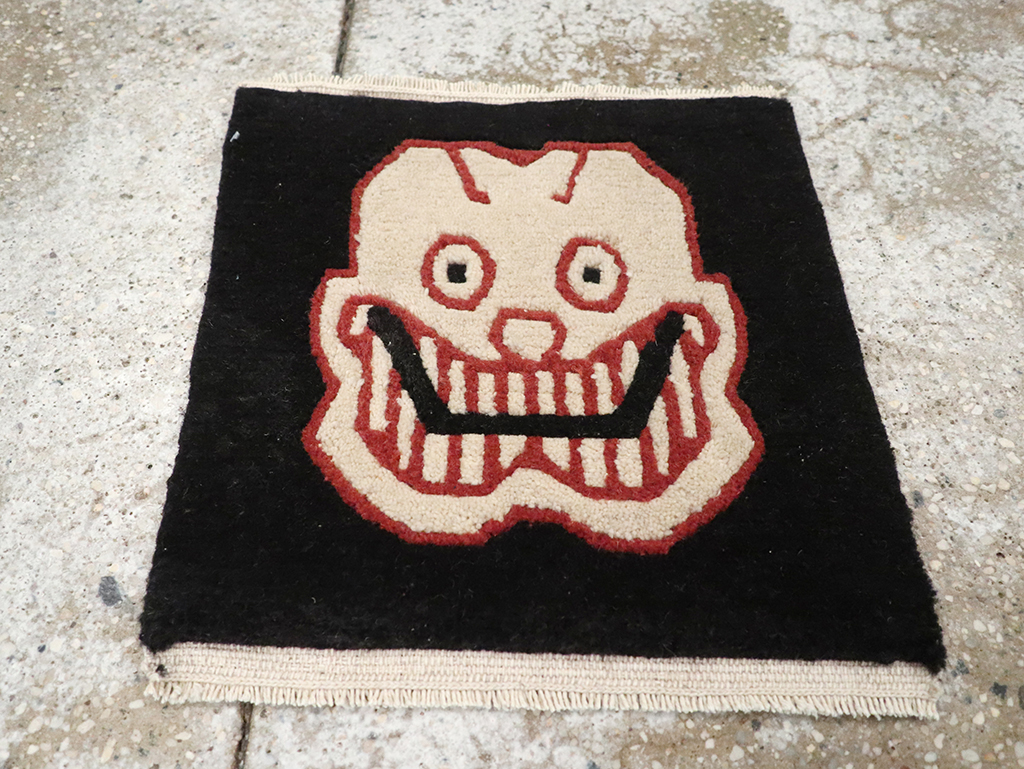 Vintage Tibetan Pictorial Rug (Pair: 2 of 2), No.33040 - Staging