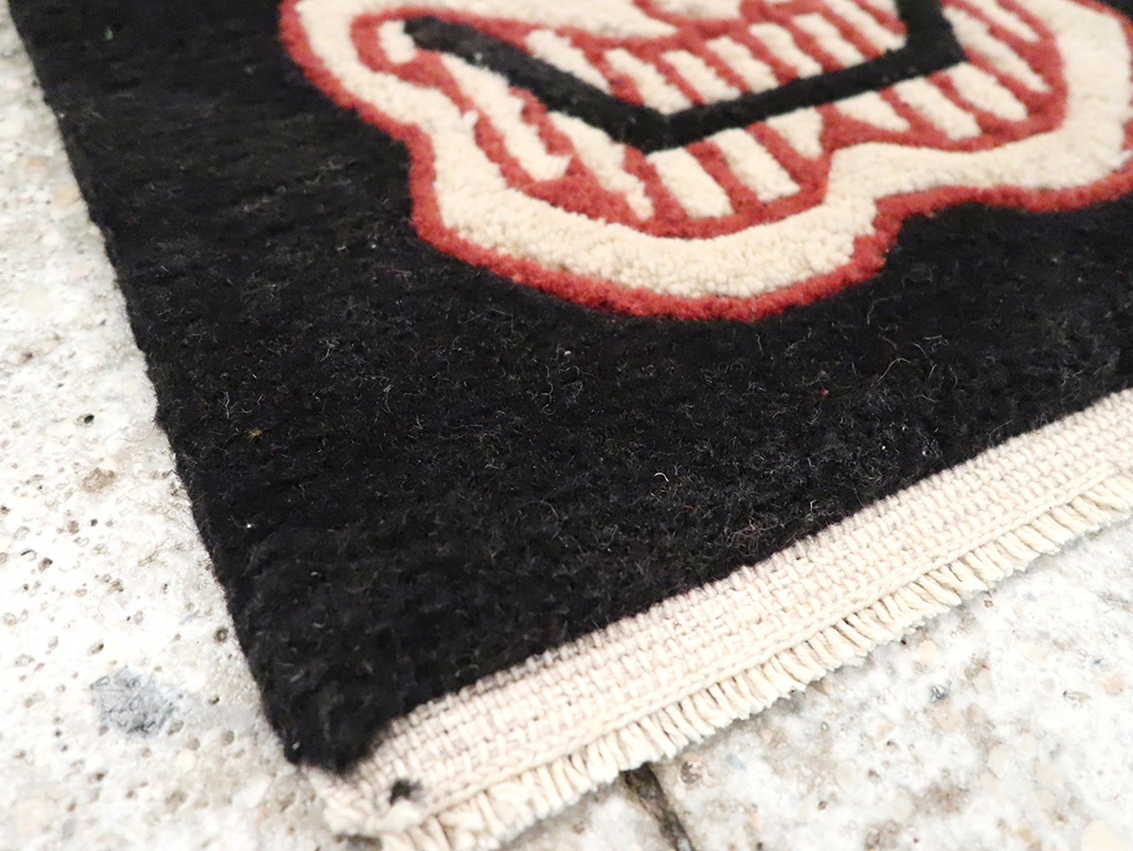 Vintage Tibetan Pictorial Rug (Pair: 2 of 2), No.33040 - Staging