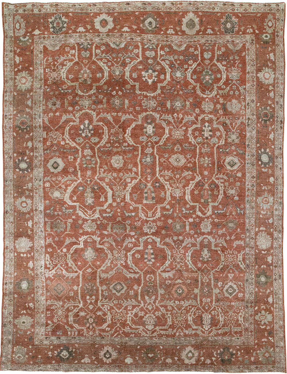 Antique Persian Mahal Room Size Carpet, No.33048 - Staging