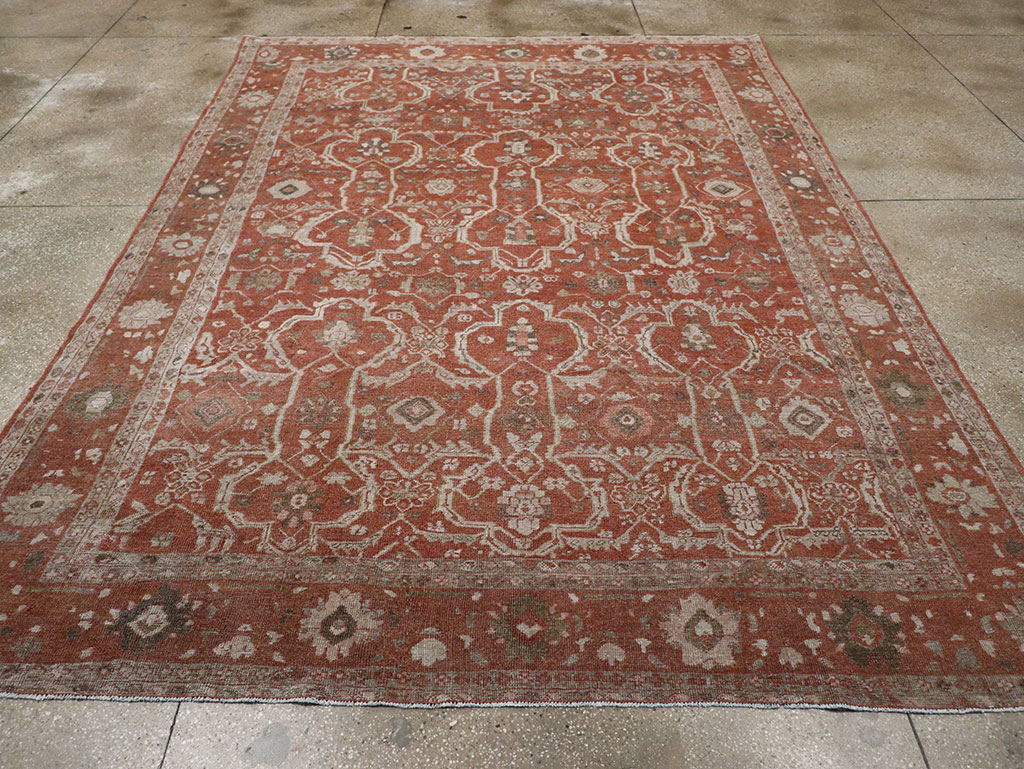 Antique Persian Mahal Room Size Carpet, No.33048 - Staging