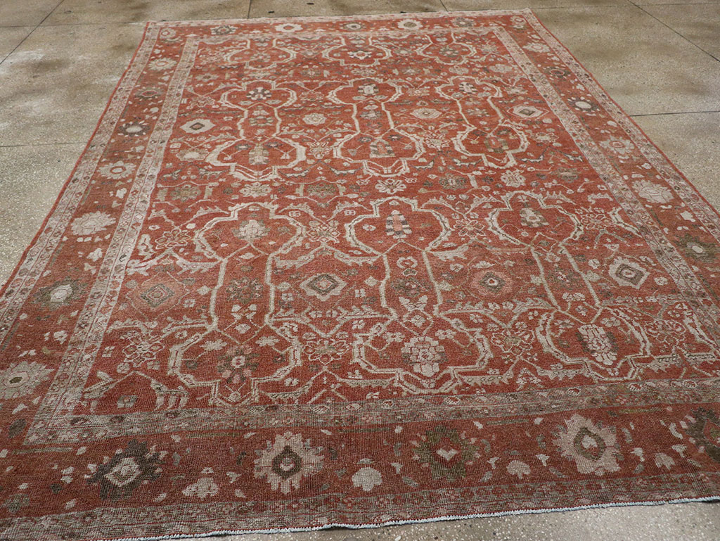 Antique Persian Mahal Room Size Carpet, No.33048 - Staging
