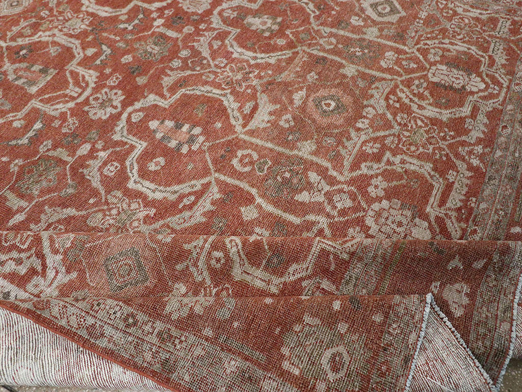 Antique Persian Mahal Room Size Carpet, No.33048 - Staging