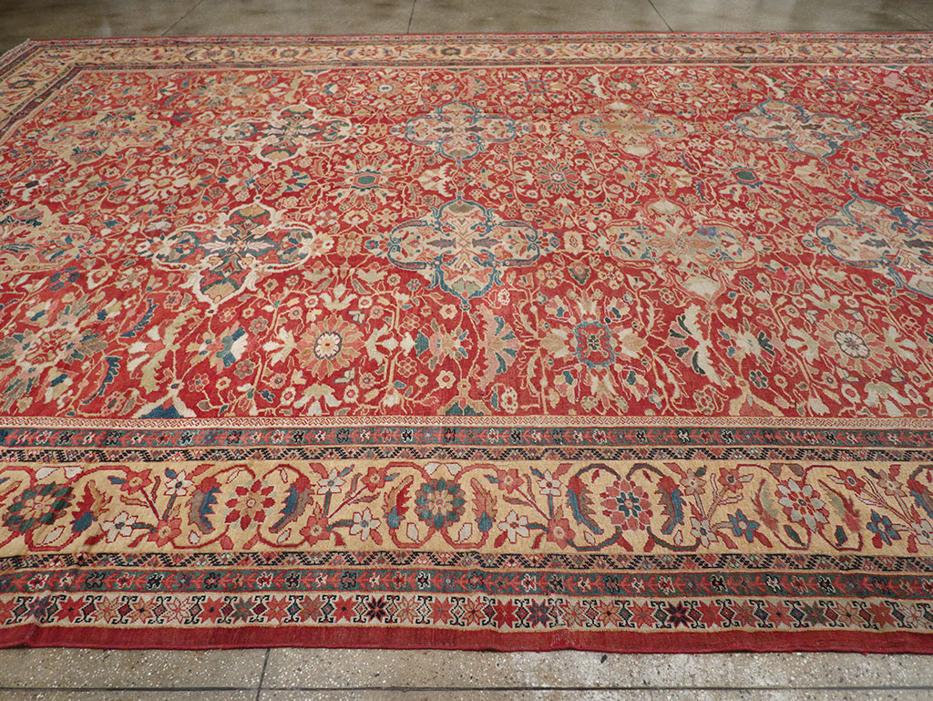 Antique Persian Mahal Oversize Carpet, No.33052 - Staging