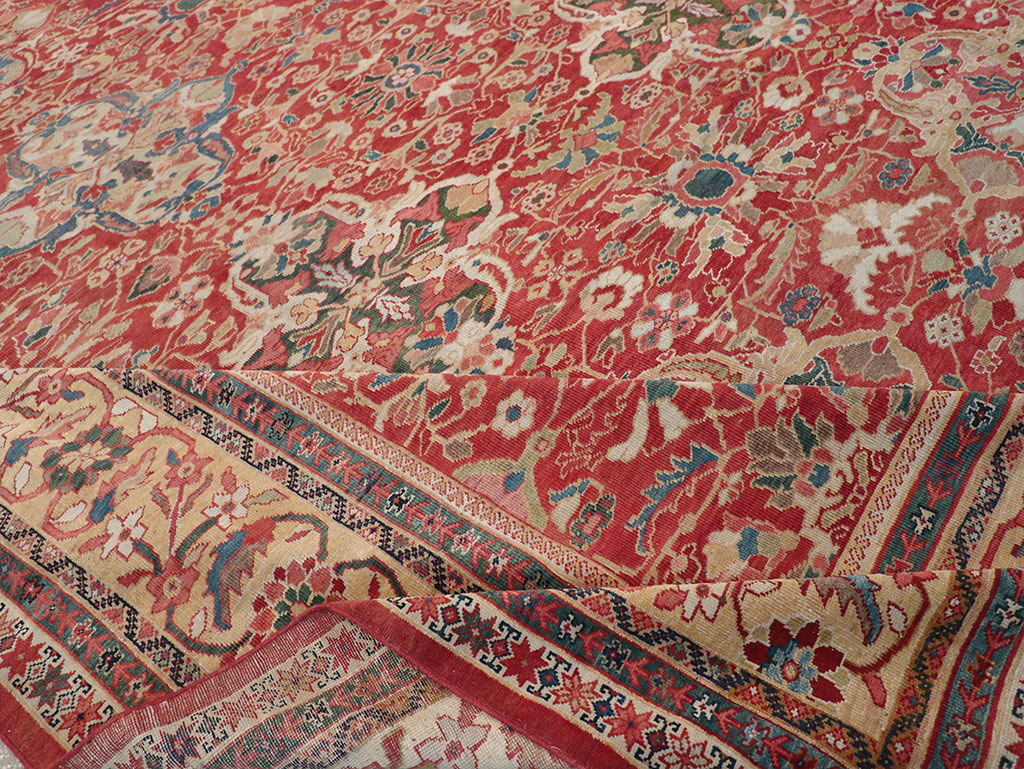 Antique Persian Mahal Oversize Carpet, No.33052 - Staging