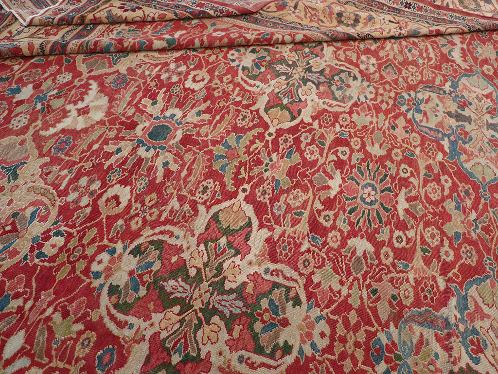 Antique Persian Mahal Oversize Carpet, No.33052 - Staging
