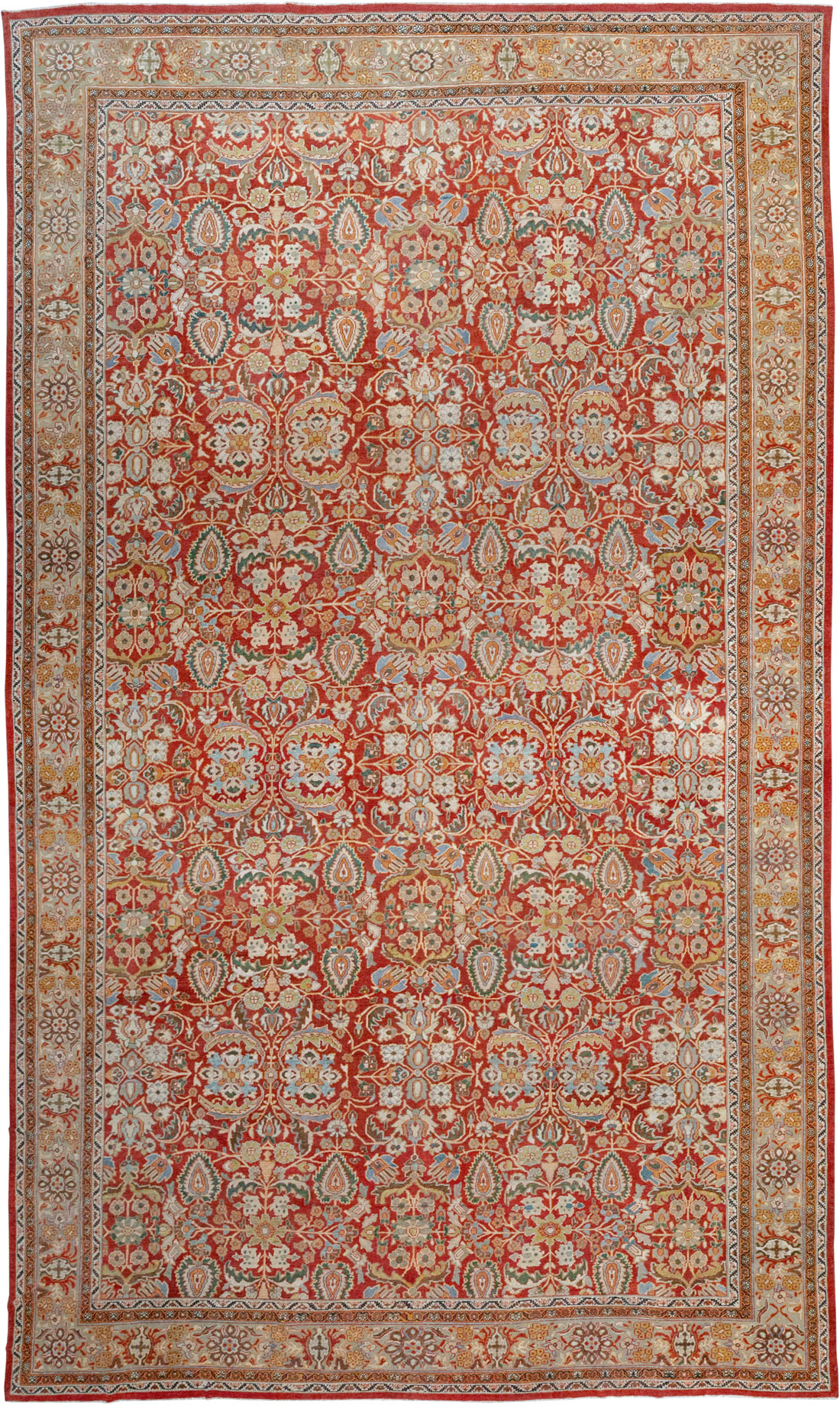 Antique Persian Mahal Oversize Carpet, No.33053 - Staging