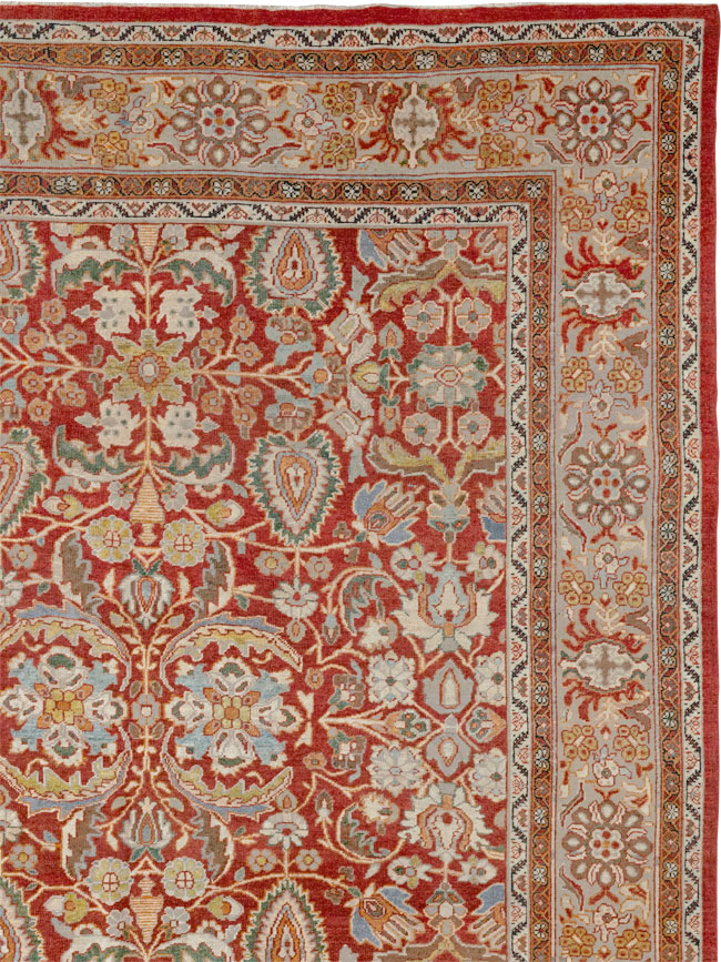 Antique Persian Mahal Oversize Carpet, No.33053 - Staging