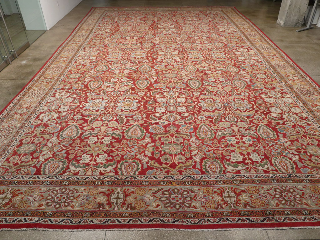 Antique Persian Mahal Oversize Carpet, No.33053 - Staging