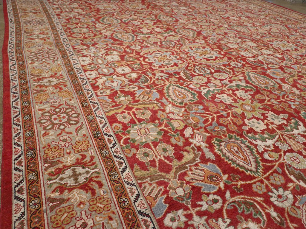 Antique Persian Mahal Oversize Carpet, No.33053 - Staging