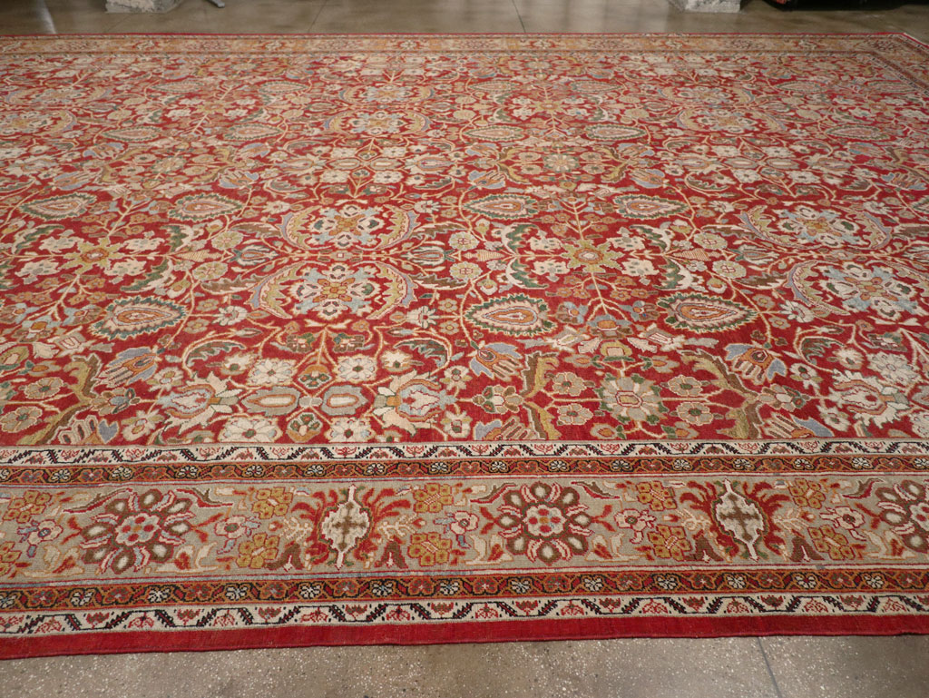 Antique Persian Mahal Oversize Carpet, No.33053 - Staging