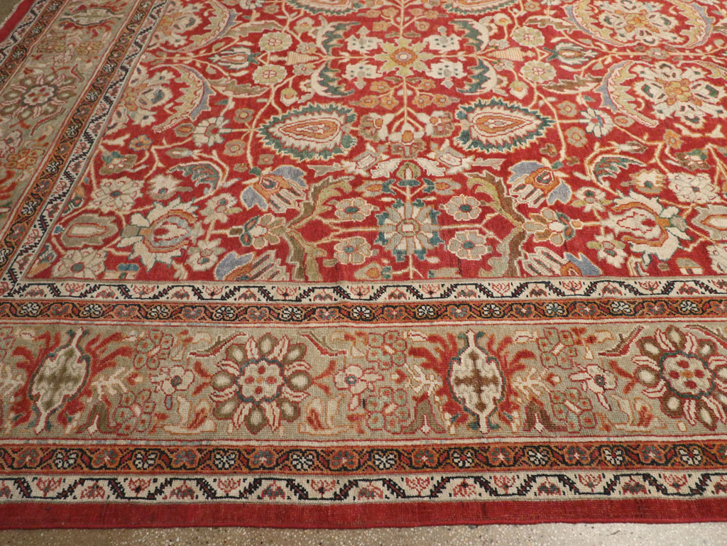 Antique Persian Mahal Oversize Carpet, No.33053 - Staging
