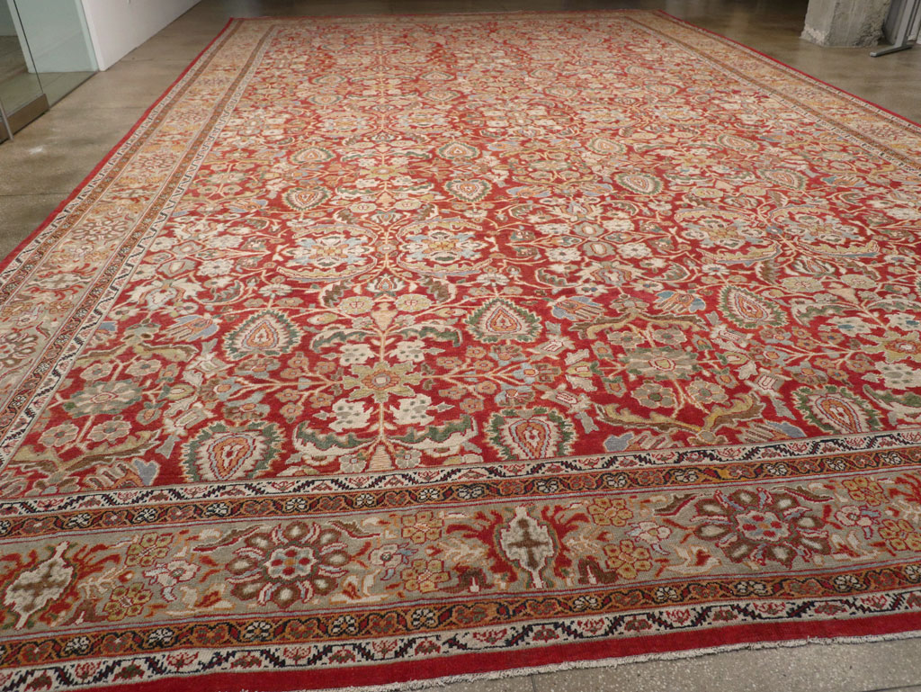 Antique Persian Mahal Oversize Carpet, No.33053 - Staging