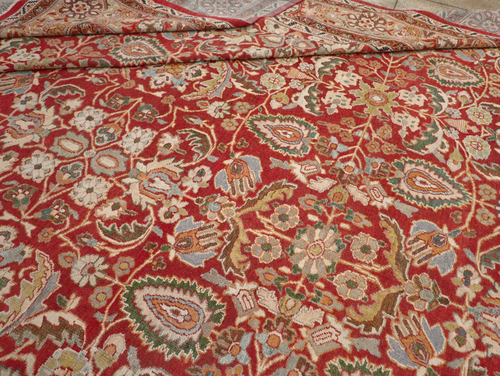 Antique Persian Mahal Oversize Carpet, No.33053 - Staging