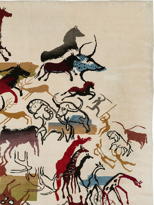 Mid-20th Century Art Deco Carpet: Caverna By Olga Fisch, No.33056 - Staging