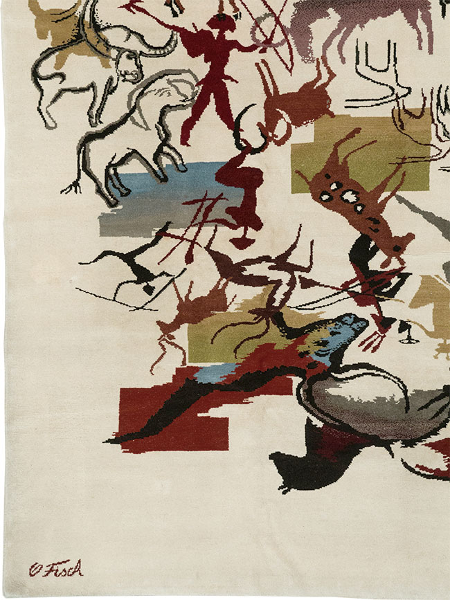 Mid-20th Century Art Deco Carpet: Caverna By Olga Fisch, No.33056 - Staging