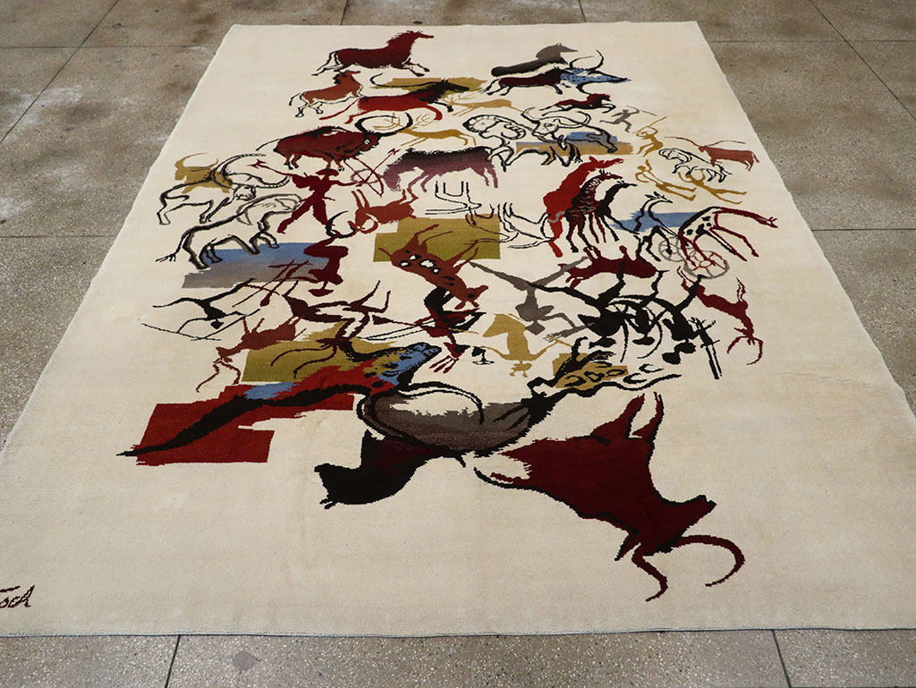 Mid-20th Century Art Deco Carpet: Caverna By Olga Fisch, No.33056 - Staging