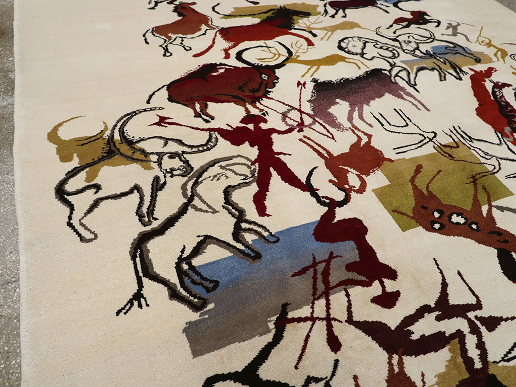 Mid-20th Century Art Deco Carpet: Caverna By Olga Fisch, No.33056 - Staging