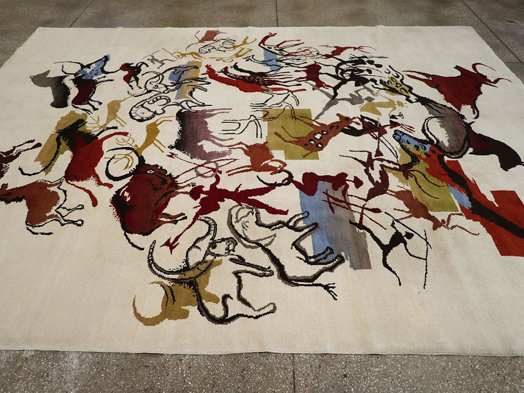 Mid-20th Century Art Deco Carpet: Caverna By Olga Fisch, No.33056 - Staging