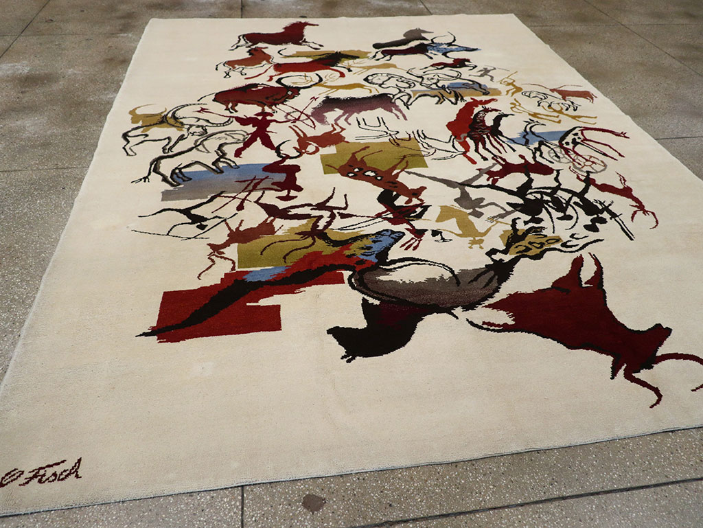 Mid-20th Century Art Deco Carpet: Caverna By Olga Fisch, No.33056 - Staging