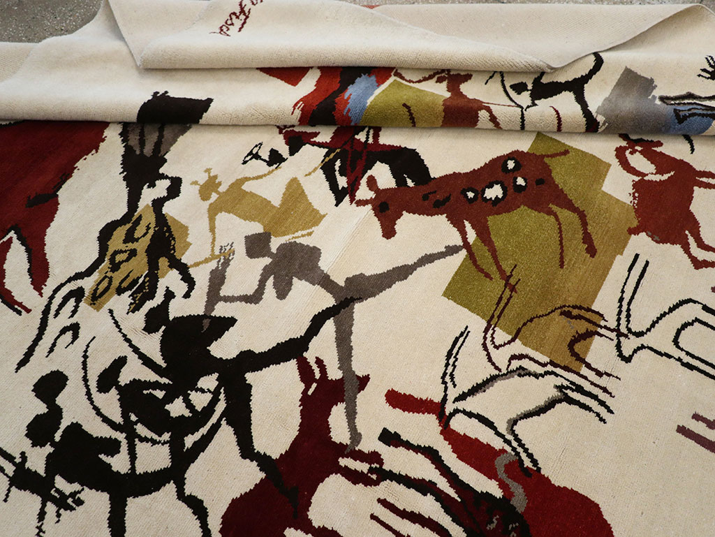 Mid-20th Century Art Deco Carpet: Caverna By Olga Fisch, No.33056 - Staging