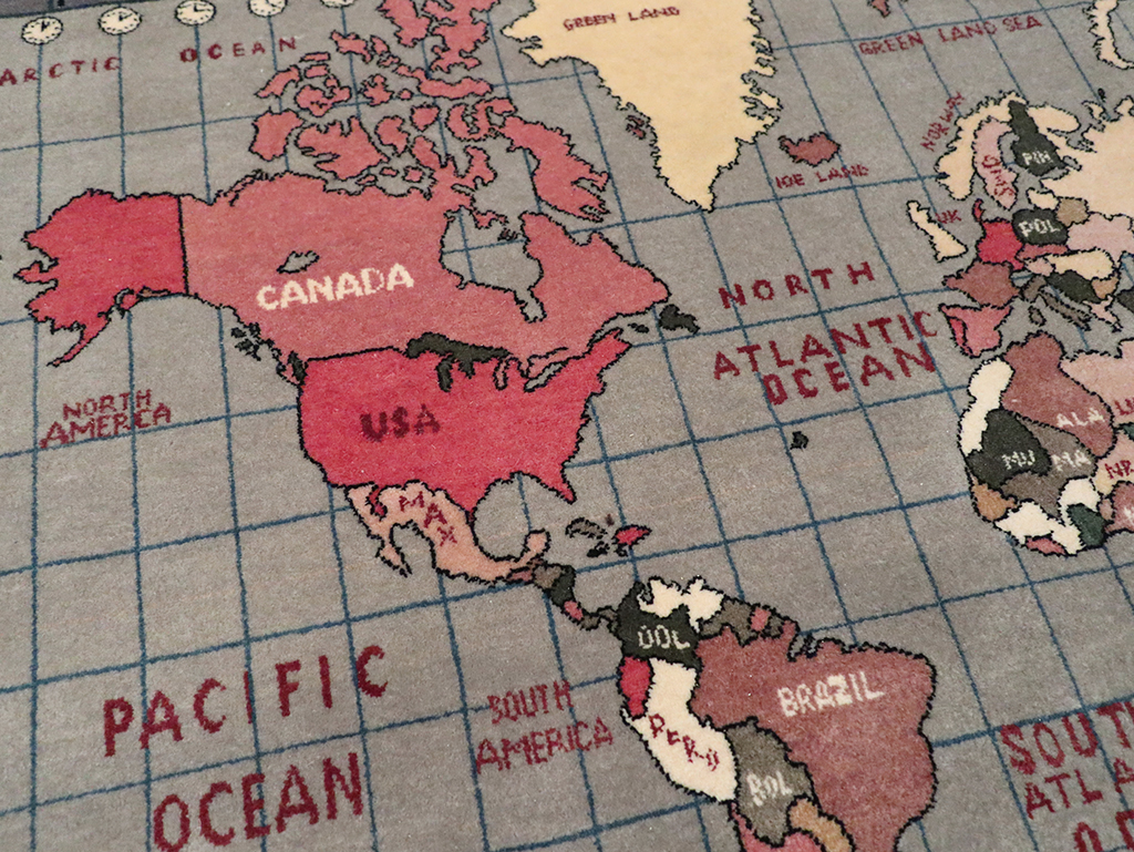 Modern Afghan Pictorial Map Rug, No.33059 - Staging