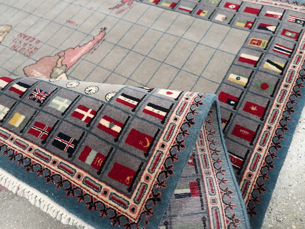 Modern Afghan Pictorial Map Rug, No.33059 - Staging